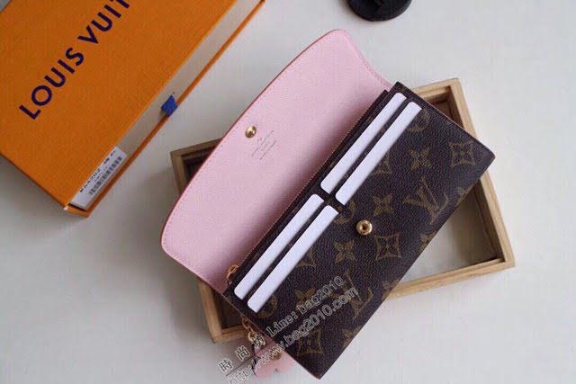 lv錢包 M64202 路易威登經典Emilie錢夾 lv翻蓋長錢包  lvqb1138